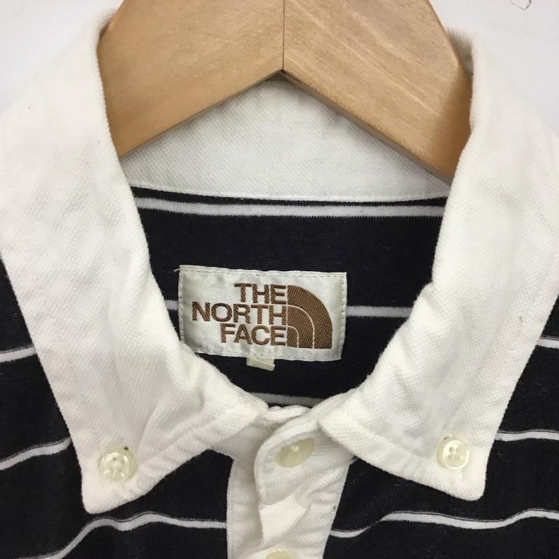 ザノースフェイス THE NORTH FACE ポロシャツ 半袖 半袖ポロシャツ カラーシャツ 半袖カットソー L ボーダー柄 ダークグレー / ダークグレー / メンズ USED 古着 中古 10157772