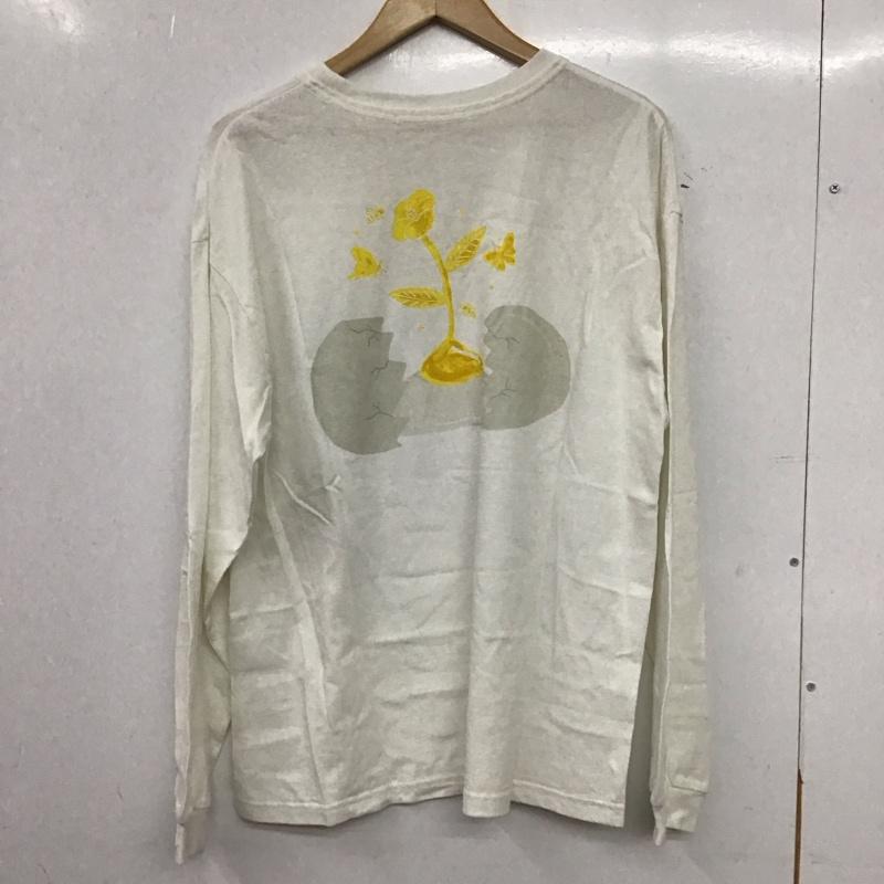 ケービーエフ KBF カットソー 長袖 長袖カットソー 無地カットソー クルーネック ロゴ、文字 白 / ホワイト / white メンズ USED 古着 中古 10157773