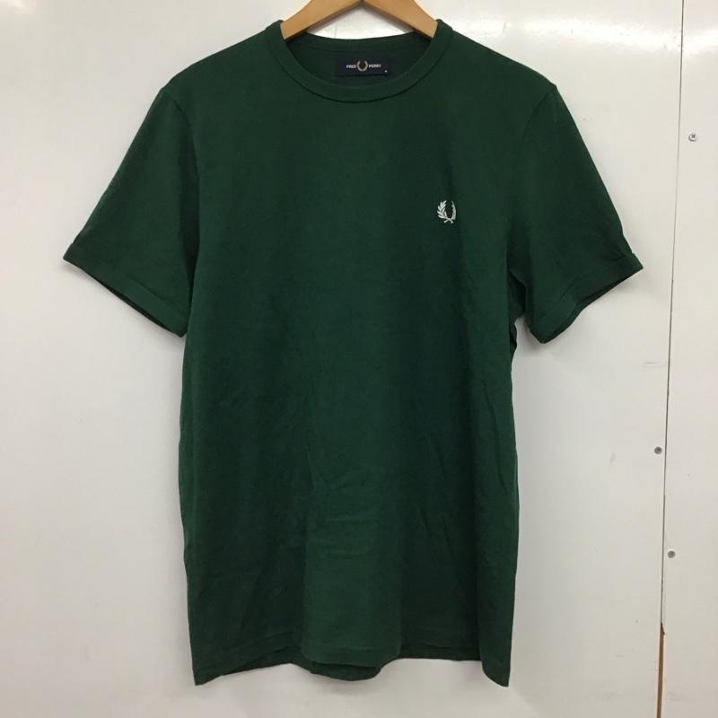 フレッドペリー FRED PERRY Tシャツ 半袖 半袖カットソー プリントTシャツ クルーネックカットソー M ロゴ、文字 紺 / ネイビー / navy メンズ USED 古着 中古 10157778