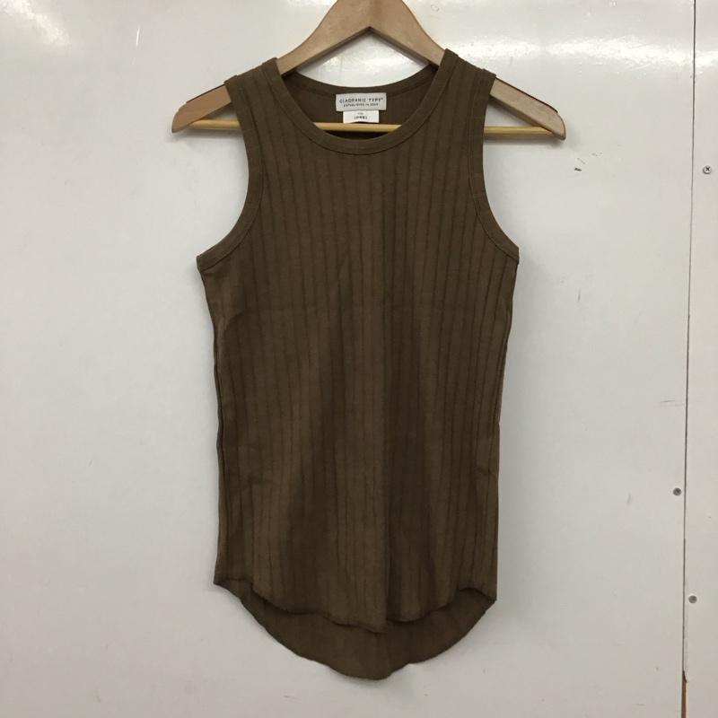 チャオパニックティピー CIAOPANIC TYPY タンクトップ タンクトップ タンクトップ ノースリーブカットソー クルーネック ONE SIZE 無地 茶 / ブラウン / brown メンズ USED 古着 中古 10157779