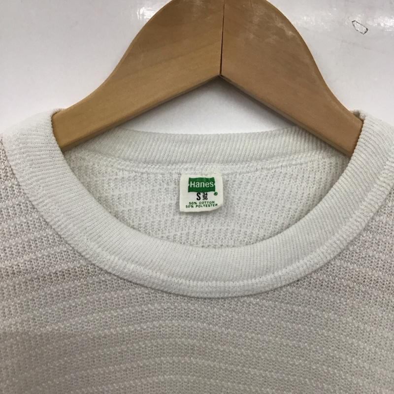 ヘインズ HANES カットソー 長袖 長袖カットソー 無地カットソー クルーネック M 無地 白 / ホワイト / white メンズ USED 古着 中古 10157780
