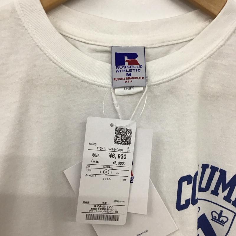 ラッセルアスレティック Russell Athletic Tシャツ 半袖 半袖カットソー プリントTシャツ クルーネックカットソー M ロゴ、文字 白 / ホワイト / white メンズ USED 古着 中古 10157781