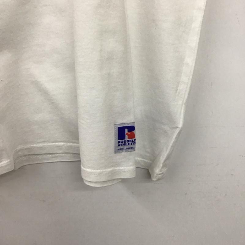 ラッセルアスレティック Russell Athletic Tシャツ 半袖 半袖カットソー プリントTシャツ クルーネックカットソー M ロゴ、文字 白 / ホワイト / white メンズ USED 古着 中古 10157781