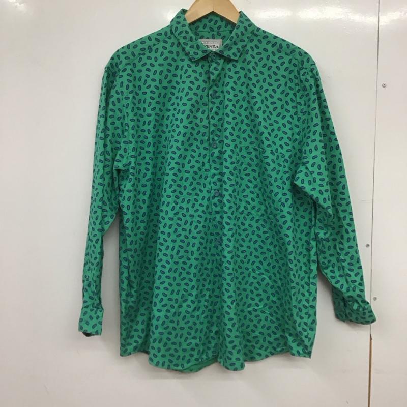古着 USED シャツ、ブラウス 長袖 長袖シャツ プリントシャツ カラーシャツ M プリント 緑 / グリーン / green メンズ USED 古着 中古 10157785