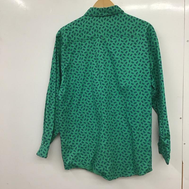 古着 USED シャツ、ブラウス 長袖 長袖シャツ プリントシャツ カラーシャツ M プリント 緑 / グリーン / green メンズ USED 古着 中古 10157785