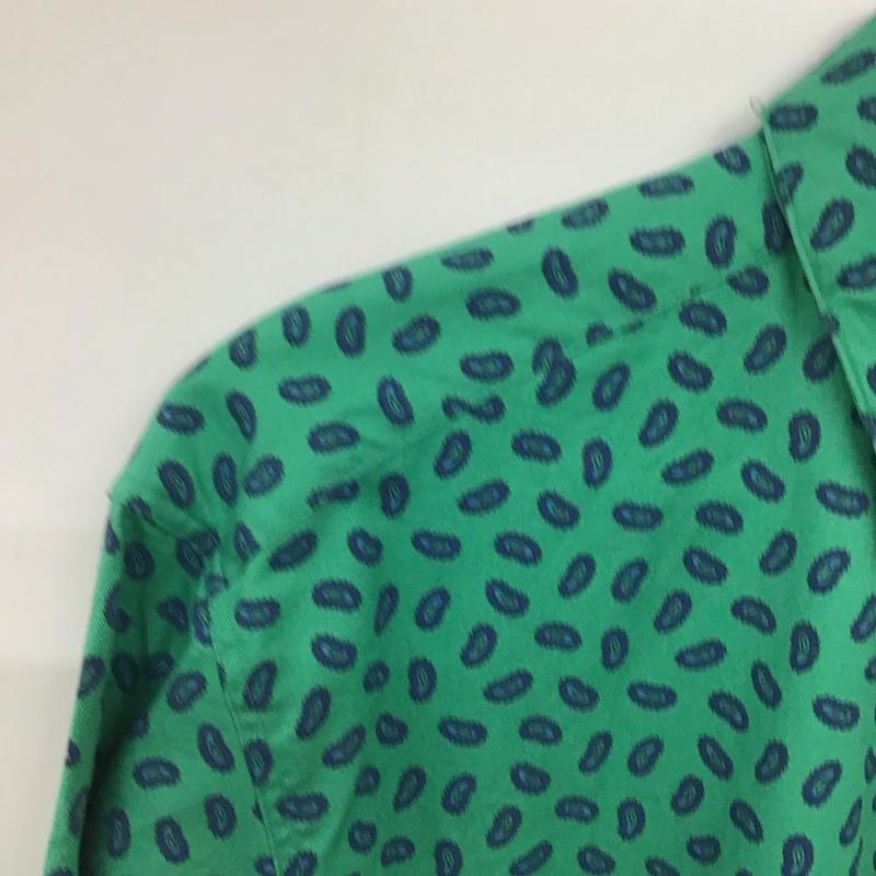 古着 USED シャツ、ブラウス 長袖 長袖シャツ プリントシャツ カラーシャツ M プリント 緑 / グリーン / green メンズ USED 古着 中古 10157785