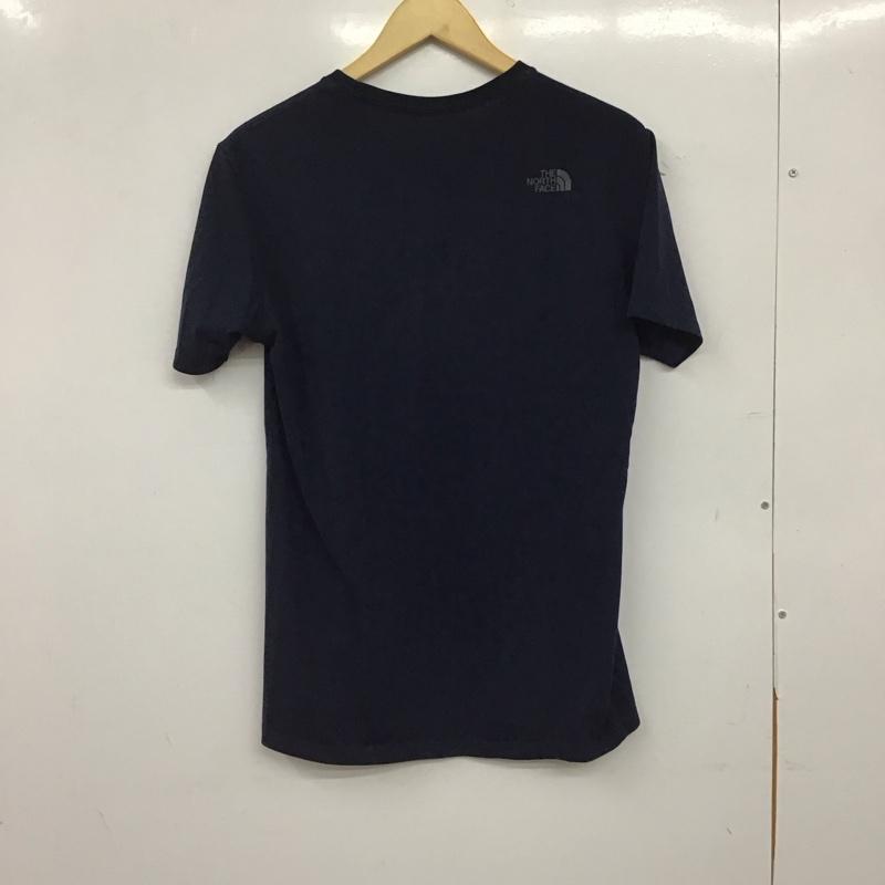 ザノースフェイス THE NORTH FACE Tシャツ 半袖 半袖カットソー プリントTシャツ クルーネックカットソー L ロゴ、文字 紺 / ネイビー / navy メンズ USED 古着 中古 10157789