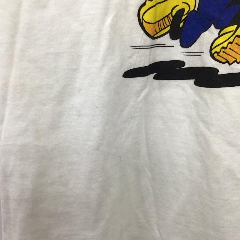 ディズニー Disney Tシャツ 半袖 半袖カットソー プリントTシャツ クルーネックカットソー S プリント 白 / ホワイト / white メンズ USED 古着 中古 10157793
