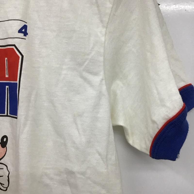 ディズニー Disney Tシャツ 半袖 半袖カットソー プリントTシャツ クルーネックカットソー S プリント 白 / ホワイト / white メンズ USED 古着 中古 10157793