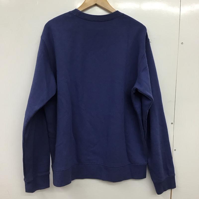 モンベル mont-bell トレーナー 長袖 長袖トレーナー スウェット クルーネック プルオーバー XL ロゴ、文字 青 / ブルー / blue メンズ USED 古着 中古 10157800