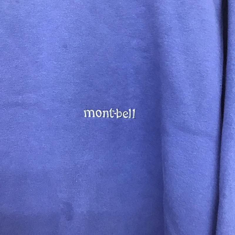 モンベル mont-bell トレーナー 長袖 長袖トレーナー スウェット クルーネック プルオーバー XL ロゴ、文字 青 / ブルー / blue メンズ USED 古着 中古 10157800