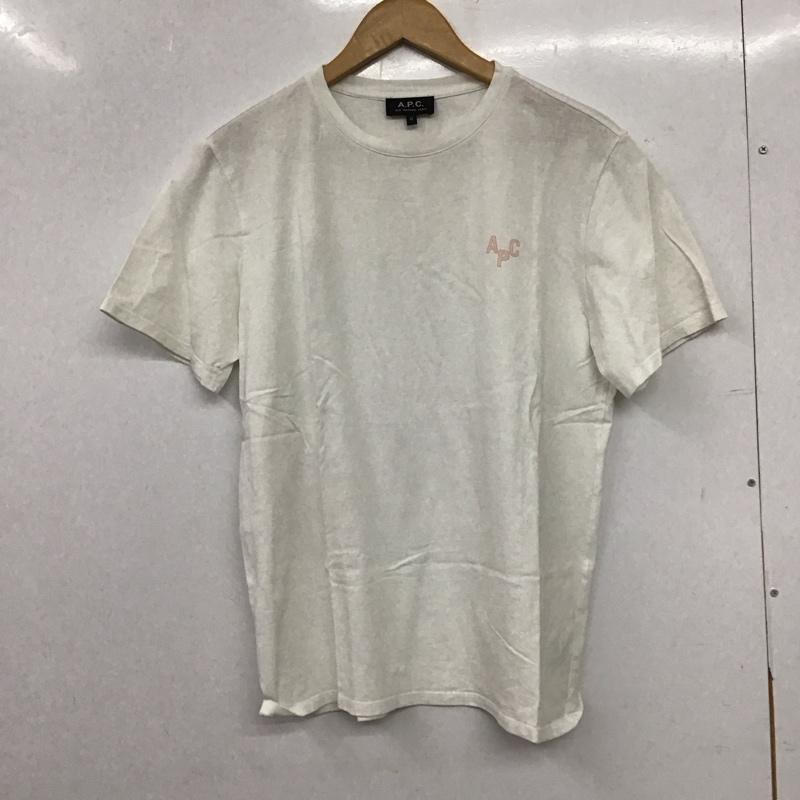 アーペーセー A.P.C. Tシャツ 半袖 半袖カットソー プリントTシャツ クルーネックカットソー M ロゴ、文字 白 / ホワイト / white メンズ USED 古着 中古 10157802