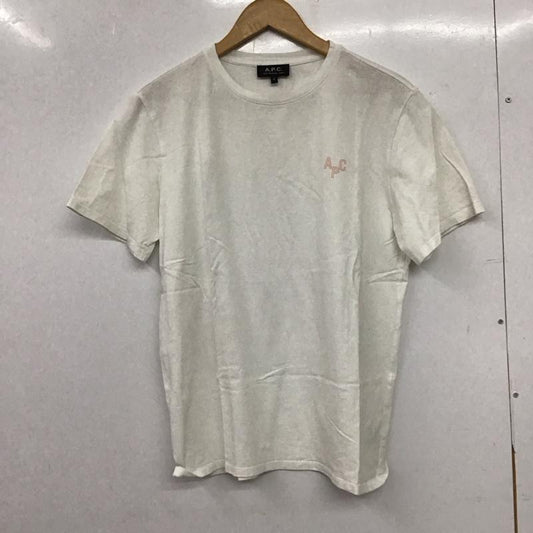 アーペーセー A.P.C. Tシャツ 半袖 半袖カットソー プリントTシャツ クルーネックカットソー M ロゴ、文字 白 / ホワイト / white メンズ USED 古着 中古 10157802
