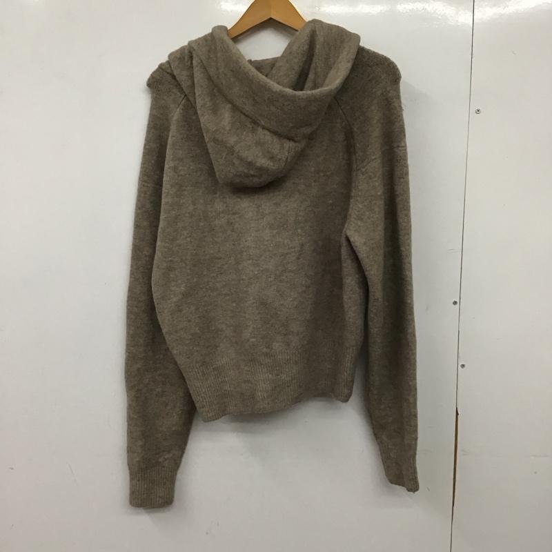ザラ ZARA パーカー 長袖 ジップパーカー M 無地 茶 / ブラウン / brown レディース USED 古着 中古 10157806