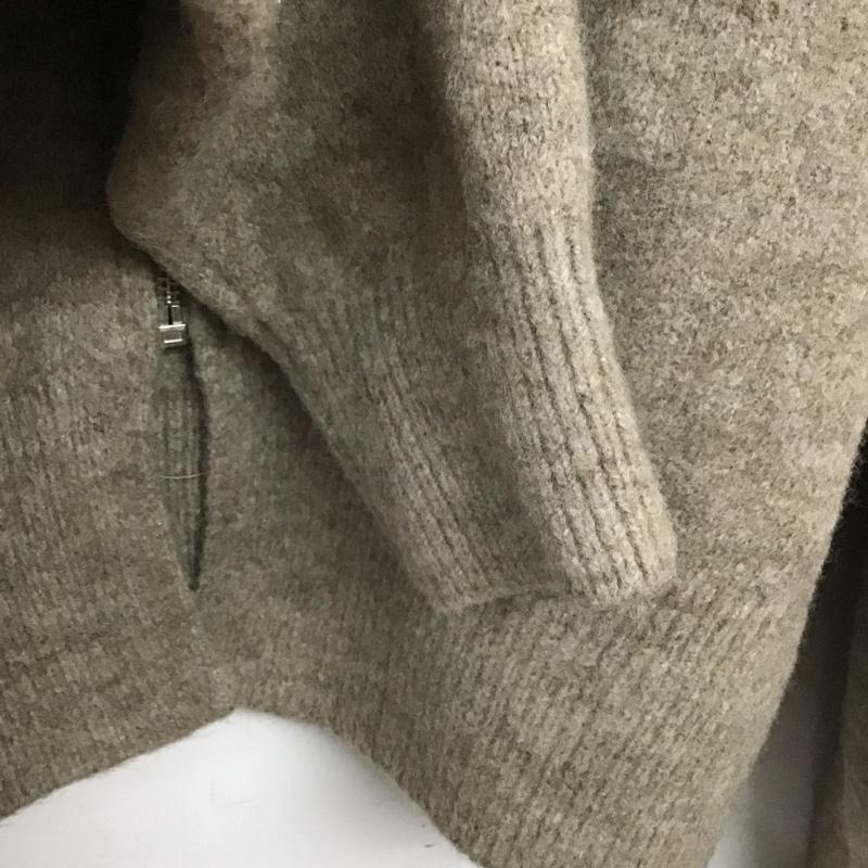 ザラ ZARA パーカー 長袖 ジップパーカー M 無地 茶 / ブラウン / brown レディース USED 古着 中古 10157806