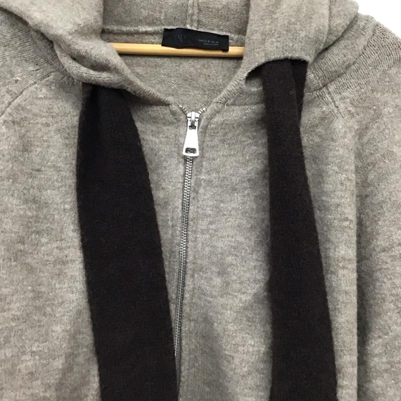 ザラ ZARA パーカー 長袖 ジップパーカー M 無地 茶 / ブラウン / brown レディース USED 古着 中古 10157806