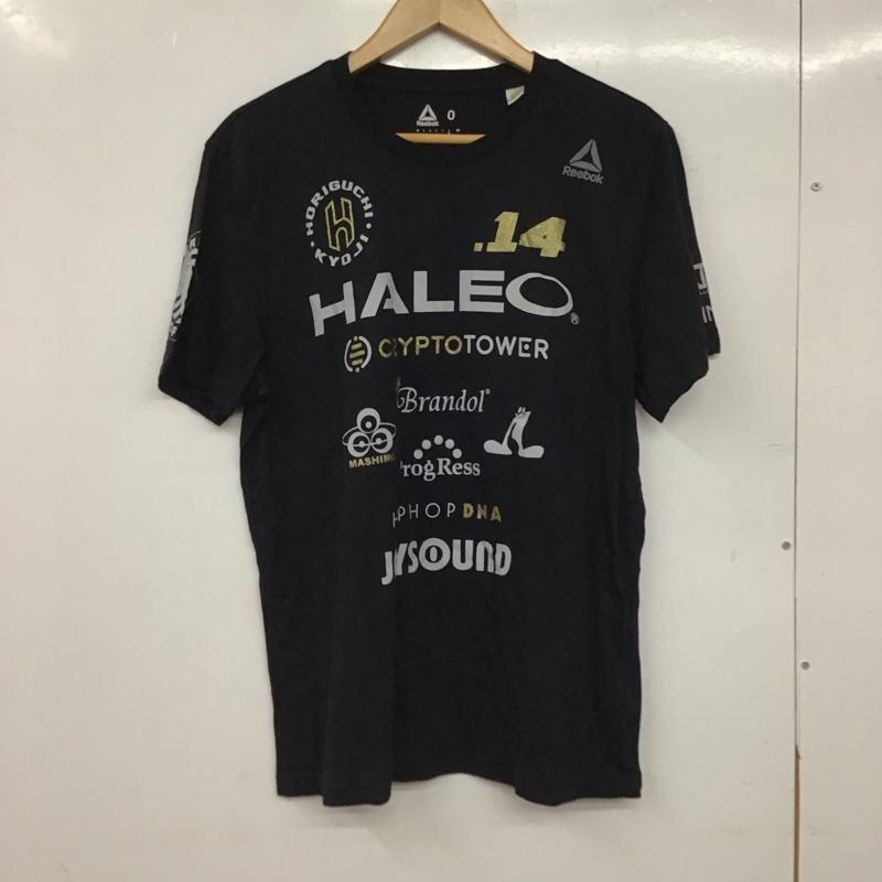 リーボック Reebok Tシャツ 半袖 半袖カットソー プリントTシャツ クルーネックカットソー 0 ロゴ、文字 黒 / ブラック / black メンズ USED 古着 中古 10157812