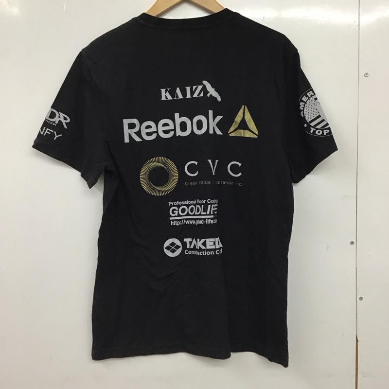 リーボック Reebok Tシャツ 半袖 半袖カットソー プリントTシャツ クルーネックカットソー 0 ロゴ、文字 黒 / ブラック / black メンズ USED 古着 中古 10157812