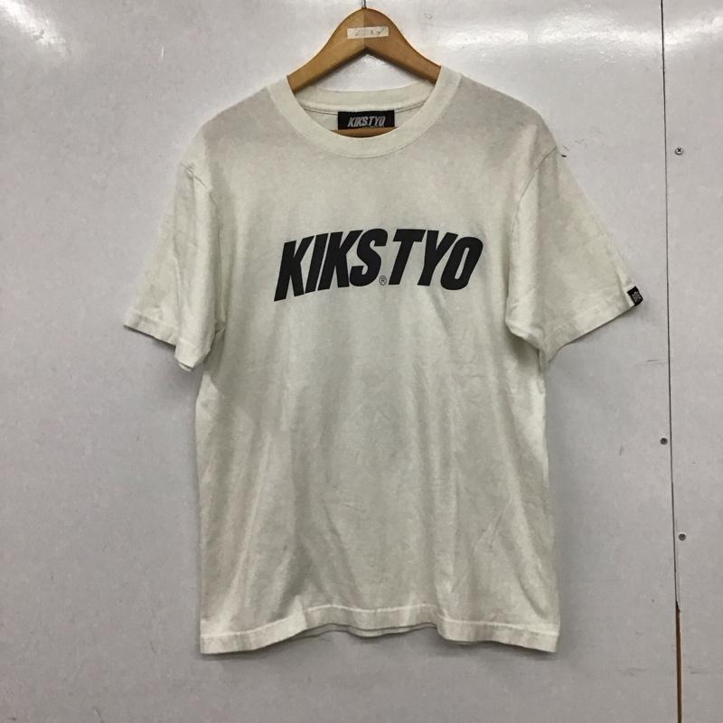キックスティーワイオー KIKS TYO Tシャツ 半袖 半袖カットソー プリントTシャツ クルーネックカットソー ロゴ、文字 白 / ホワイト / white メンズ USED 古着 中古 10157813