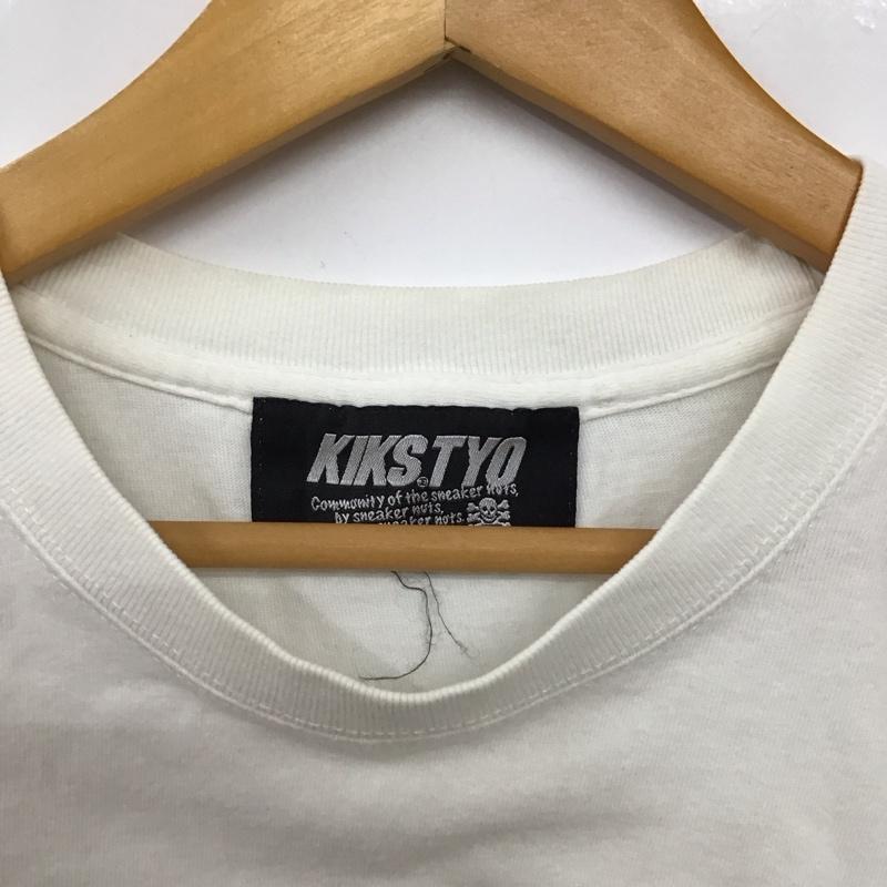 キックスティーワイオー KIKS TYO Tシャツ 半袖 半袖カットソー プリントTシャツ クルーネックカットソー ロゴ、文字 白 / ホワイト / white メンズ USED 古着 中古 10157813