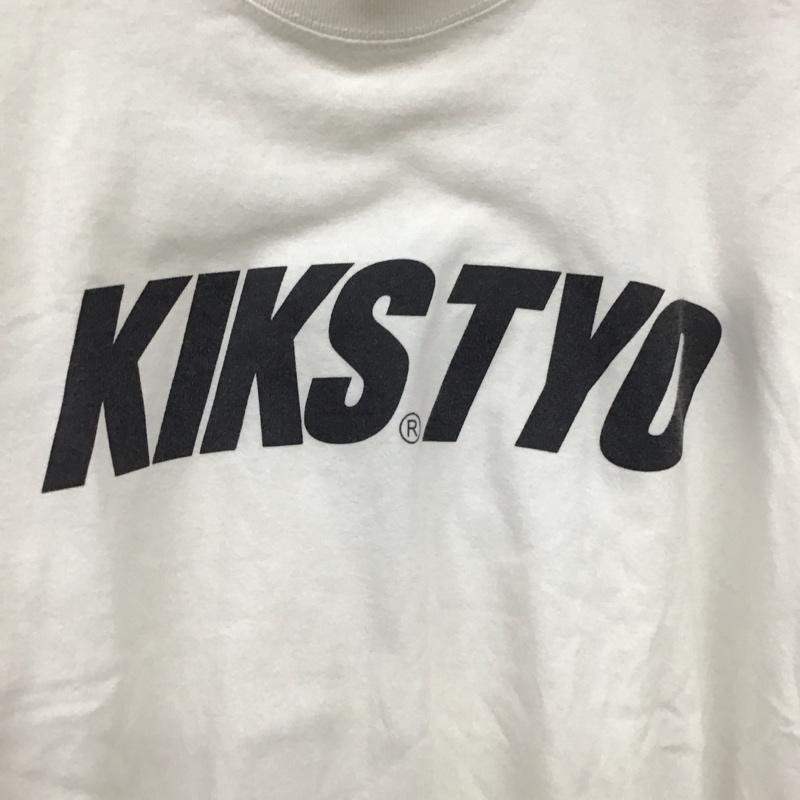 キックスティーワイオー KIKS TYO Tシャツ 半袖 半袖カットソー プリントTシャツ クルーネックカットソー ロゴ、文字 白 / ホワイト / white メンズ USED 古着 中古 10157813