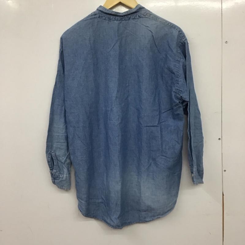 ジョンブル Johnbull シャツ、ブラウス 長袖 長袖デニムシャツ ノーカラーシャツ 長袖シャツ S 無地 インディゴ / インディゴ / Indigo メンズ USED 古着 中古 10157820