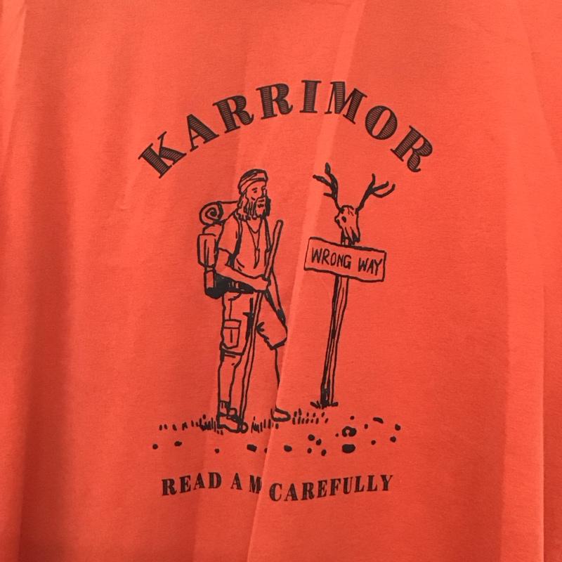 カリマー Karrimor Tシャツ 半袖 半袖カットソー プリントTシャツ クルーネックカットソー M ロゴ、文字 赤 / レッド / red メンズ USED 古着 中古 10157821