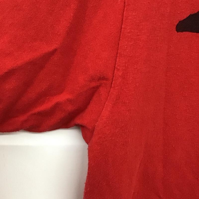 ステューシー STUSSY Tシャツ 半袖 半袖カットソー プリントTシャツ クルーネックカットソー M プリント 赤 / レッド / red メンズ USED 古着 中古 10157824