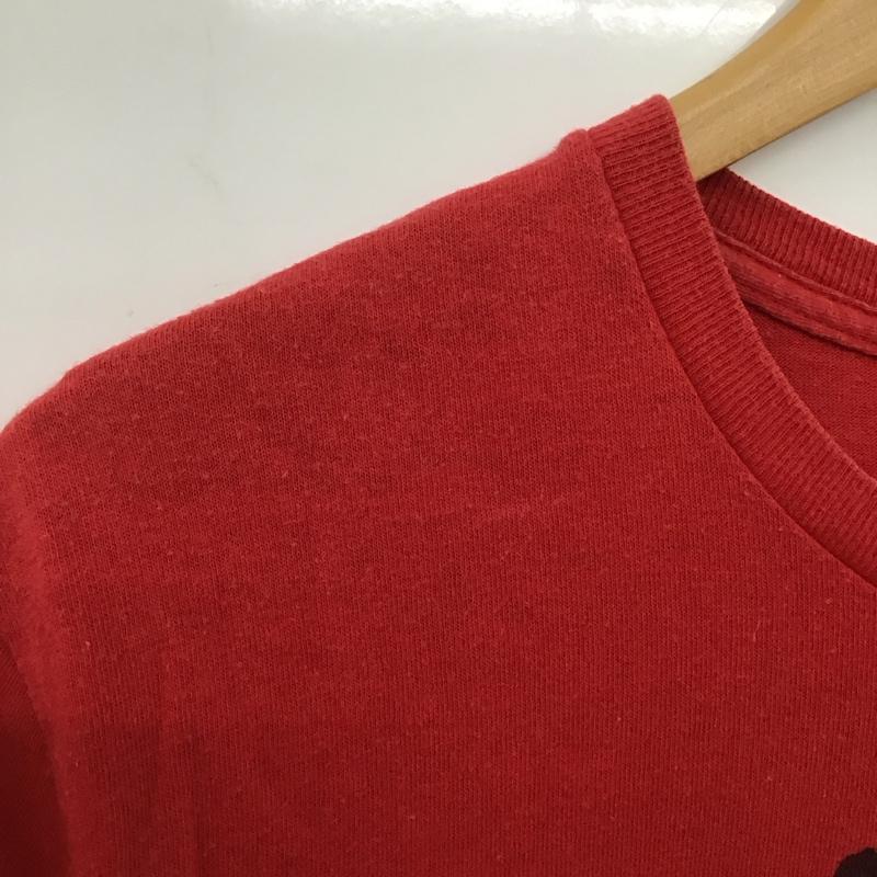 ステューシー STUSSY Tシャツ 半袖 半袖カットソー プリントTシャツ クルーネックカットソー M プリント 赤 / レッド / red メンズ USED 古着 中古 10157824