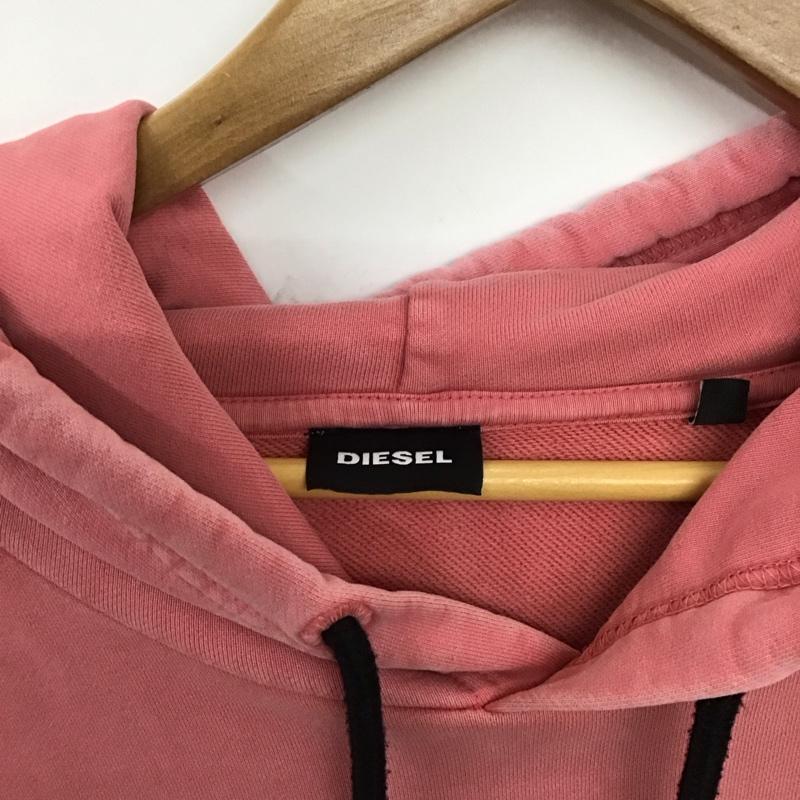 ディーゼル DIESEL パーカー 長袖 長袖パーカー プルオーバーパーカー スウェット XL プリント 桃 / ピンク / pink メンズ USED 古着 中古 10157826