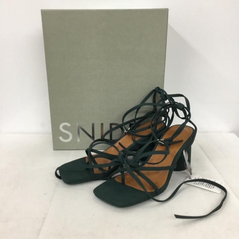 スナイデル SNIDEL サンダル サンダル レースアップサンダル SWGS211621 箱有 S 無地 緑 / グリーン / green レディース USED 古着 中古 10157829