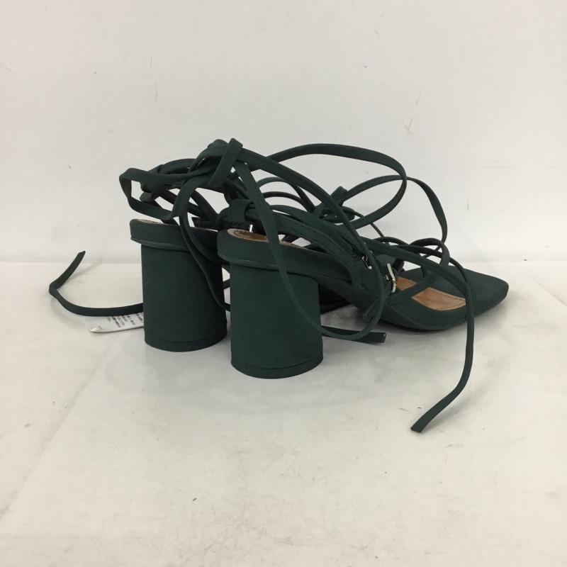 スナイデル SNIDEL サンダル サンダル レースアップサンダル SWGS211621 箱有 S 無地 緑 / グリーン / green レディース USED 古着 中古 10157829