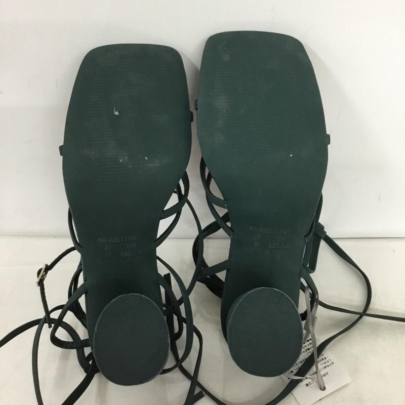 スナイデル SNIDEL サンダル サンダル レースアップサンダル SWGS211621 箱有 S 無地 緑 / グリーン / green レディース USED 古着 中古 10157829
