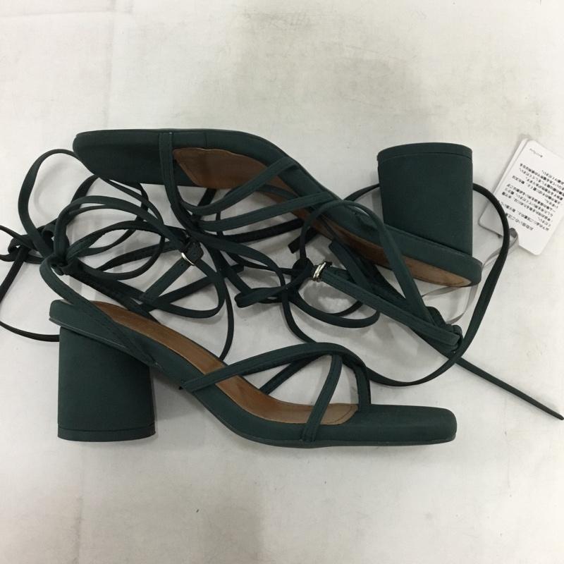 スナイデル SNIDEL サンダル サンダル レースアップサンダル SWGS211621 箱有 S 無地 緑 / グリーン / green レディース USED 古着 中古 10157829
