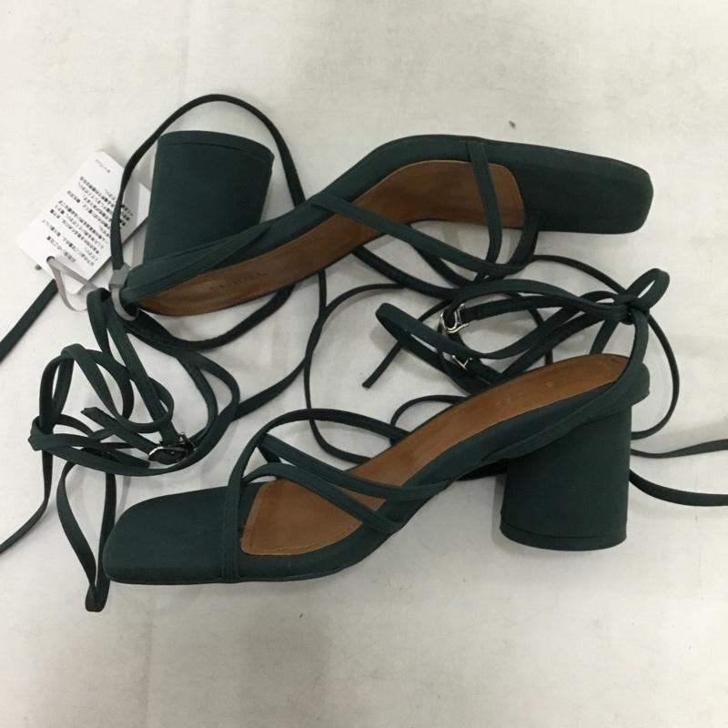 スナイデル SNIDEL サンダル サンダル レースアップサンダル SWGS211621 箱有 S 無地 緑 / グリーン / green レディース USED 古着 中古 10157829