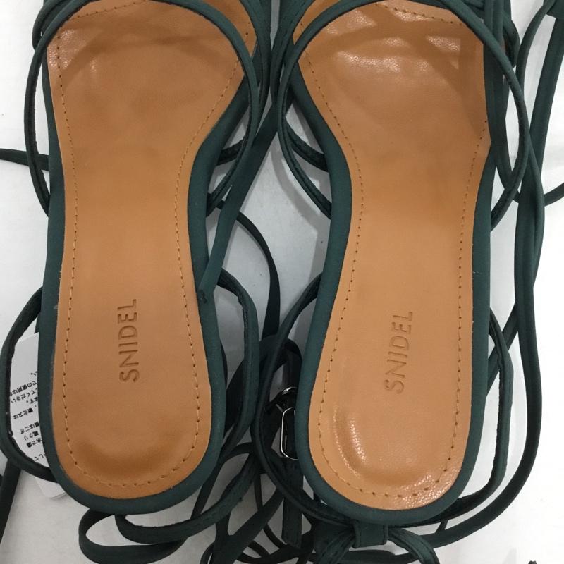 スナイデル SNIDEL サンダル サンダル レースアップサンダル SWGS211621 箱有 S 無地 緑 / グリーン / green レディース USED 古着 中古 10157829