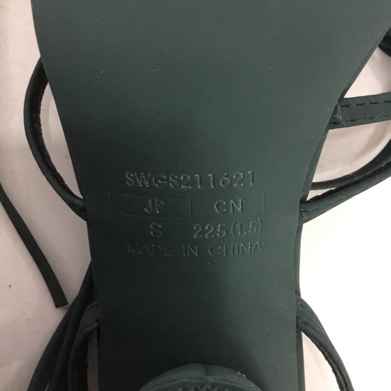 スナイデル SNIDEL サンダル サンダル レースアップサンダル SWGS211621 箱有 S 無地 緑 / グリーン / green レディース USED 古着 中古 10157829