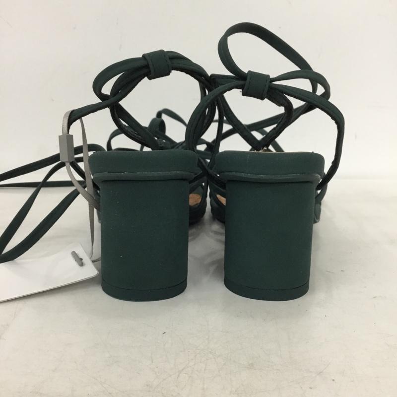 スナイデル SNIDEL サンダル サンダル レースアップサンダル SWGS211621 箱有 S 無地 緑 / グリーン / green レディース USED 古着 中古 10157829