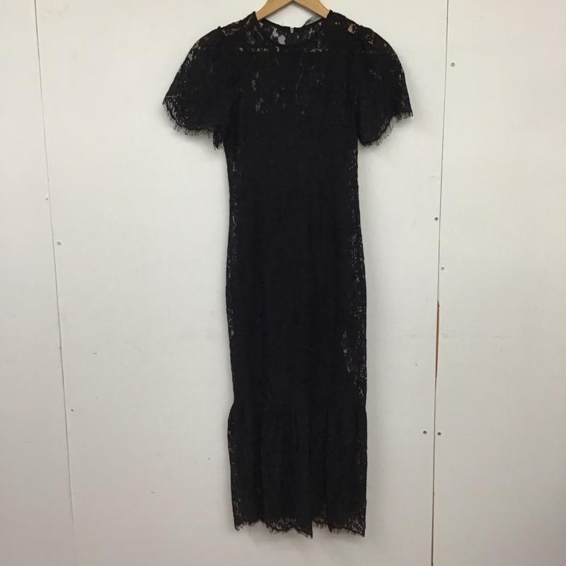 ザラ ZARA ワンピース ロングスカート 半袖ロングワンピース タイトワンピース S 総柄 黒 / ブラック / black レディース USED 古着 中古 10157832