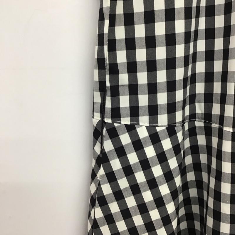 ダーマコレクション DAMA collection ワンピース ロングスカート ノースリーブロングワンピース フロントボタン チェック 白 / ホワイト / white X 黒 / ブラック / black レディース USED 古着 中古 10157834