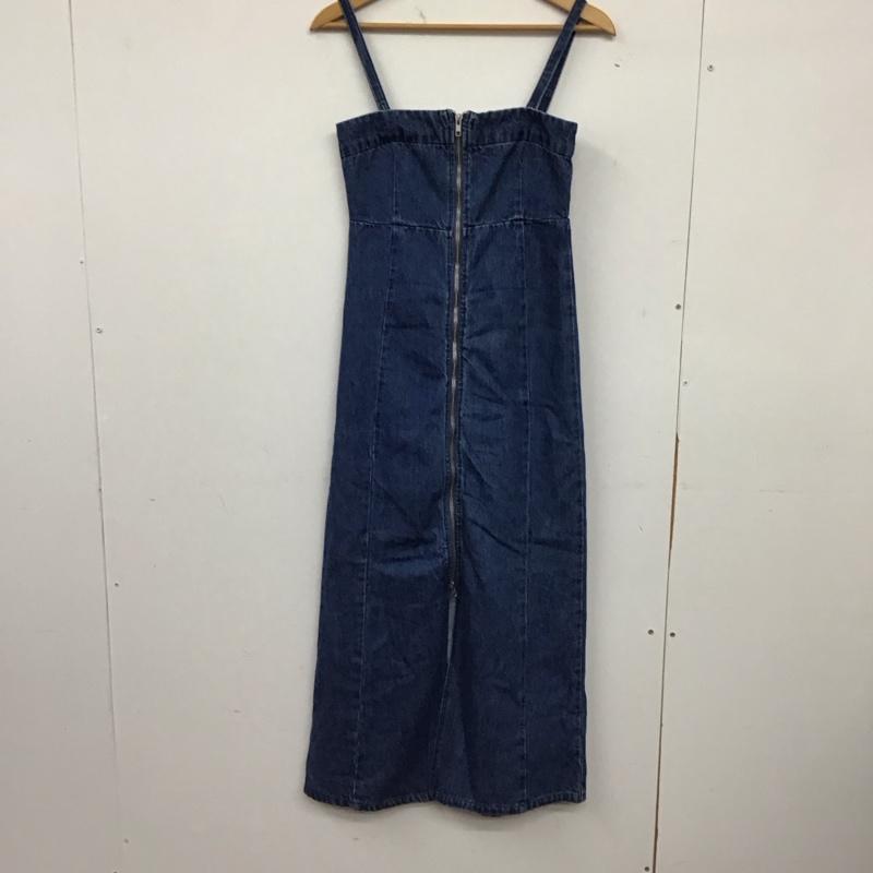 ジーナシス JEANASIS ワンピース ロングスカート デニムロングワンピース フロントジップ FREE 無地 インディゴ / インディゴ / Indigo レディース USED 古着 中古 10157838