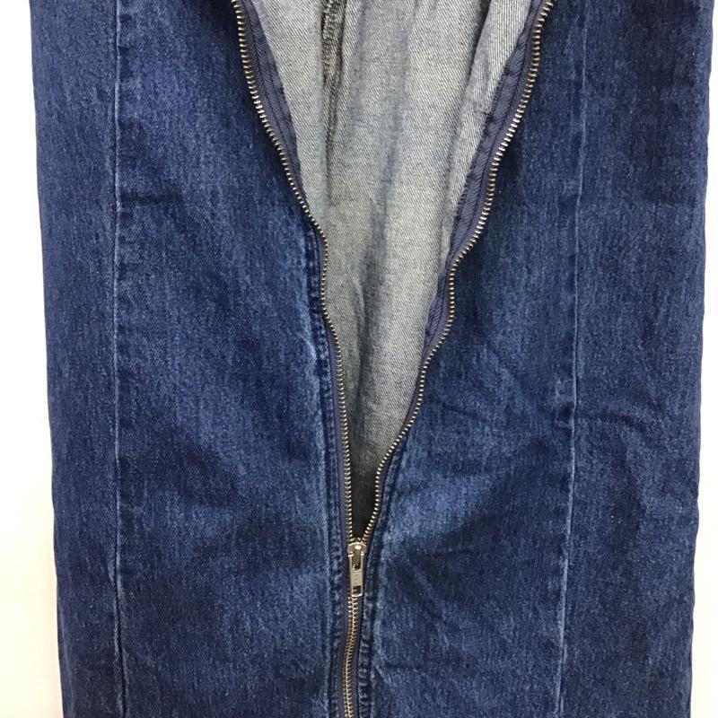 ジーナシス JEANASIS ワンピース ロングスカート デニムロングワンピース フロントジップ FREE 無地 インディゴ / インディゴ / Indigo レディース USED 古着 中古 10157838