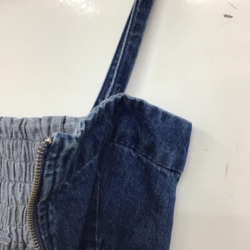ジーナシス JEANASIS ワンピース ロングスカート デニムロングワンピース フロントジップ FREE 無地 インディゴ / インディゴ / Indigo レディース USED 古着 中古 10157838