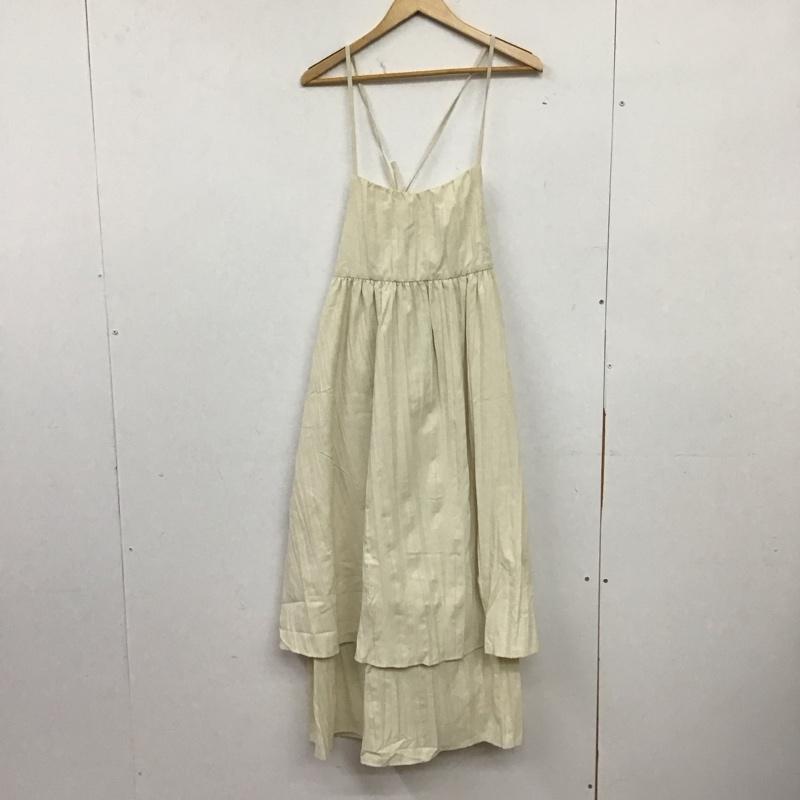 ジーナシス JEANASIS ワンピース ロングスカート ノースリーブロングワンピース フレアスカート FREE 無地 アイボリー / アイボリー / レディース USED 古着 中古 10157839