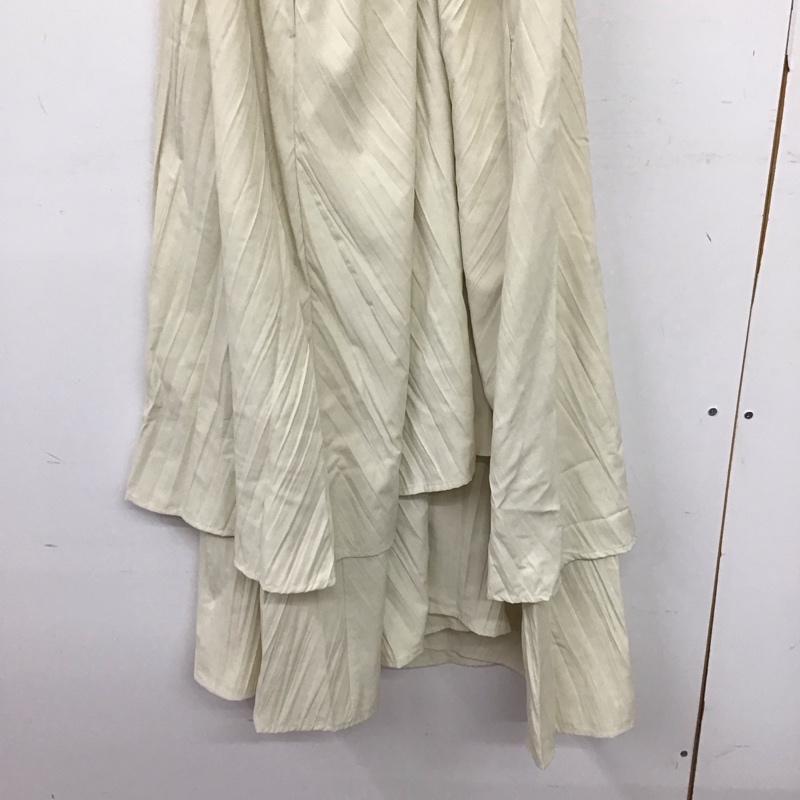 ジーナシス JEANASIS ワンピース ロングスカート ノースリーブロングワンピース フレアスカート FREE 無地 アイボリー / アイボリー / レディース USED 古着 中古 10157839