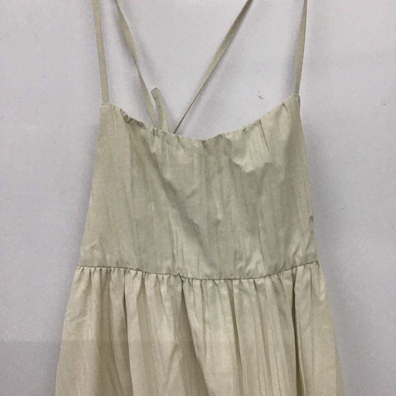 ジーナシス JEANASIS ワンピース ロングスカート ノースリーブロングワンピース フレアスカート FREE 無地 アイボリー / アイボリー / レディース USED 古着 中古 10157839