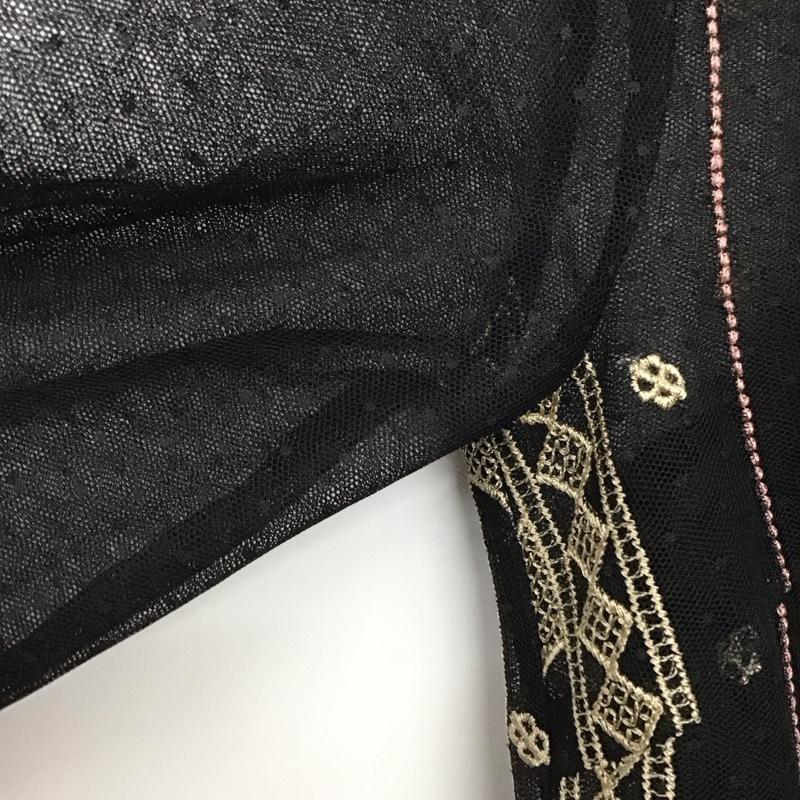 ジルスチュアート JILLSTUART ワンピース ロングスカート 長袖ロングワンピース フレアスカート 2 刺繍 黒 / ブラック / black レディース USED 古着 中古 10157841