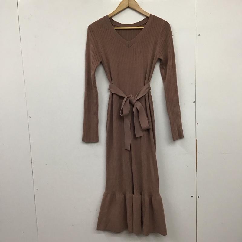 リリー ブラウン Lily Brown ワンピース ロングスカート 長袖ニットロングワンピース リブニット ONE SIZE 無地 マルチカラー / マルチカラー / multicolor レディース USED 古着 中古 10157842