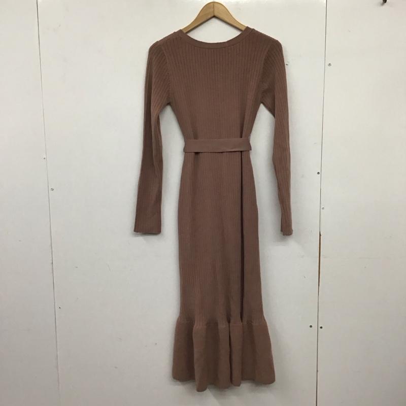 リリー ブラウン Lily Brown ワンピース ロングスカート 長袖ニットロングワンピース リブニット ONE SIZE 無地 マルチカラー / マルチカラー / multicolor レディース USED 古着 中古 10157842