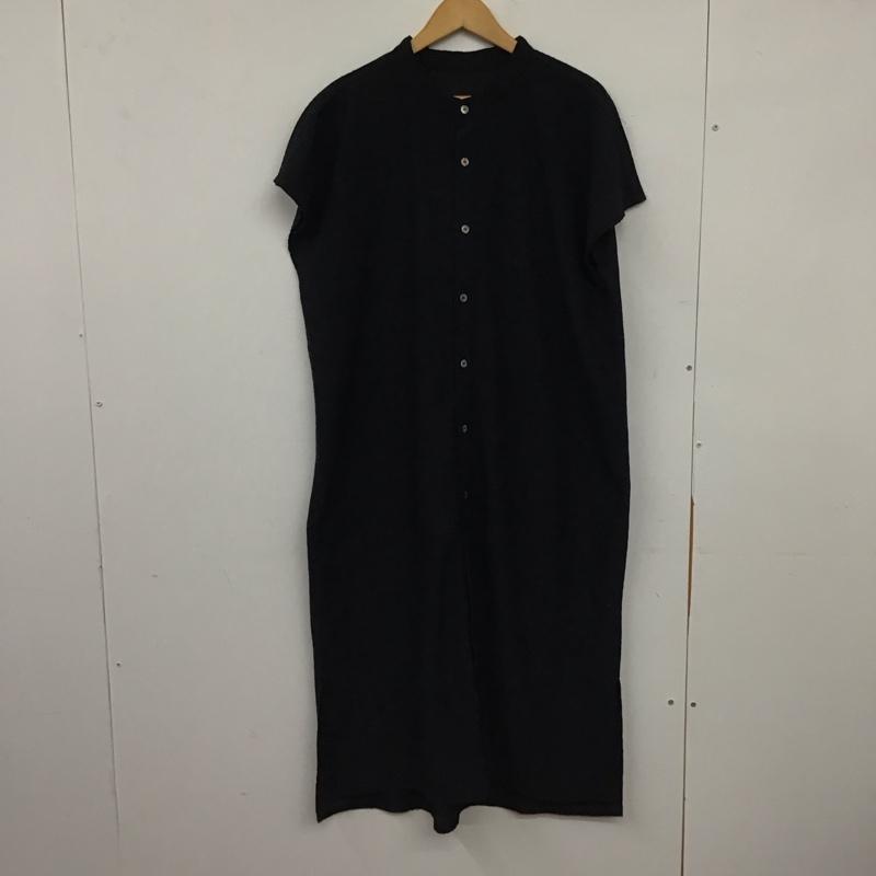 シンプリシテェ Simplicite ワンピース ロングスカート 半袖ロングワンピース フロントボタン FREE 総柄 紺 / ネイビー / navy レディース USED 古着 中古 10157843